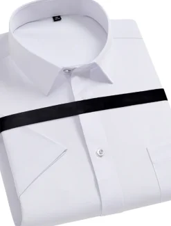 Best OUKU Men's Black White Yellow Pink Short Sleeve Square Neck Summer Clothing Apparel Print