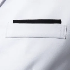 OUKU Men's Blazer Business Cocktail Party Wedding Party Fashion Casual Spring & Fall Cotton Blend Solid Color Pocket 2 in 1 Comfortable Single Breasted Blazer Black White Burgundy Royal Blue