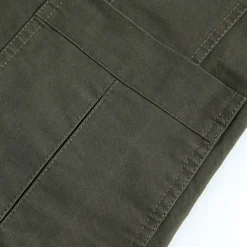 Outlet OUKU Men's Blazer Business Cocktail Party Wedding Party Fashion Casual Spring & Fall 100% Cotton Solid Color Pocket Buttons Comfortable Single Breasted Blazer Black Green khaki