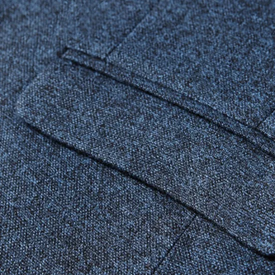 Hot OUKU Men's Blazer Business Cocktail Party Wedding Party Fashion Casual Spring & Fall Polyester Plain Pocket Buttons Casual / Daily Single Breasted Blazer Red Blue Grey