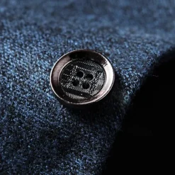 Hot OUKU Men's Blazer Business Cocktail Party Wedding Party Fashion Casual Spring & Fall Polyester Plain Pocket Buttons Casual / Daily Single Breasted Blazer Red Blue Grey