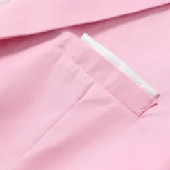 Sale OUKU Men's Blazer Business Cocktail Party Wedding Party Fashion Casual Spring & Fall Polyester Solid Color Pocket Buttons Comfortable Single Breasted Blazer Light Pink Yellow Pink Royal Blue