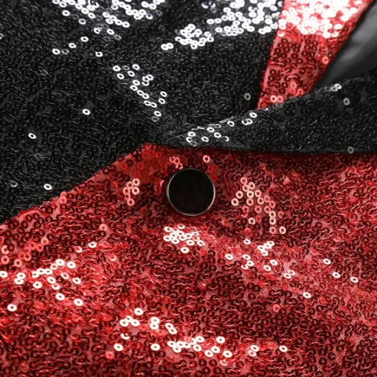 Sale OUKU Men's Blazer Business Cocktail Party Wedding Party Fashion Casual Spring & Fall Polyester Color Block Pocket Buttons Comfortable Single Breasted Blazer Silver Red Royal Blue Purple