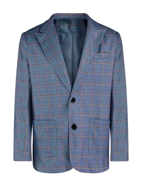 Sale OUKU Men's Blazer Jacket Sport Coat Casual Wine Blue Regular Fit