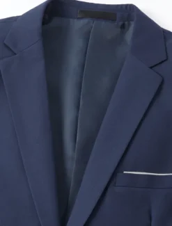 Hot OUKU Men's Blazer Jacket Sport Coat Notch Collar Casual Solid Colored Blazer Grape Navy Blue Royal Blue Standard Fit Single Breasted One-button