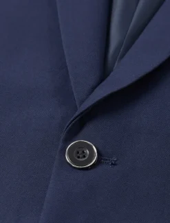 Hot OUKU Men's Blazer Jacket Sport Coat Notch Collar Casual Solid Colored Blazer Grape Navy Blue Royal Blue Standard Fit Single Breasted One-button