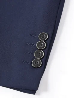 Hot OUKU Men's Blazer Jacket Sport Coat Notch Collar Casual Solid Colored Blazer Grape Navy Blue Royal Blue Standard Fit Single Breasted One-button