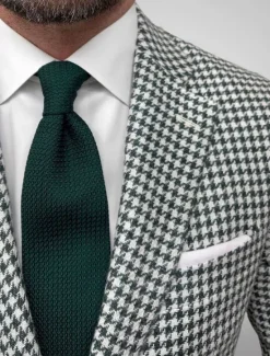 Best OUKU Men's Blazer Jacket Sport Coat Closure collar Outdoor Casual Houndstooth Checkered Black Yellow Light Green Tailored Fit Single Breasted Two-buttons