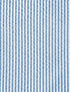 Hot OUKU Men's Blazer Jacket Sport Coat Notch Collar Fashion Lightweight Striped Blazer Sky Blue Sage Standard Fit Single Breasted One-button