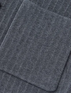 Clearance OUKU Men's Blazer Jacket Sweater Coat School Formal Wedding Elegant Warm Spring Fall Wool Nylon Solid Color Jacquard Multiple Pockets Comfy Single Breasted Two-button Blazer Black Dark Grey Army Green