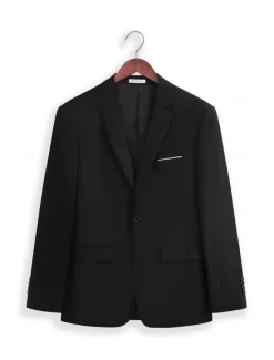 Outlet OUKU Men's Blazer Jacket Wedding Guest Casual Casual Daily Fashion Casual All Seasons Polyester Solid Colored Basic Single Breasted Blazer Dark Gray Black Navy Blue