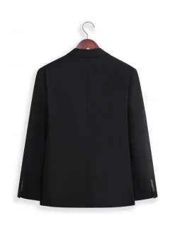 Outlet OUKU Men's Blazer Jacket Wedding Guest Casual Casual Daily Fashion Casual All Seasons Polyester Solid Colored Basic Single Breasted Blazer Dark Gray Black Navy Blue