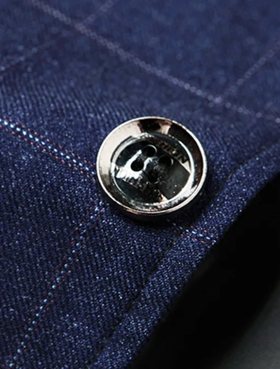 Clearance OUKU Men's Blazer Outdoor Daily Wear Warm Button Pocket Fall Winter Plaid Fashion Streetwear Lapel Regular Black Blue Light Blue Jacket