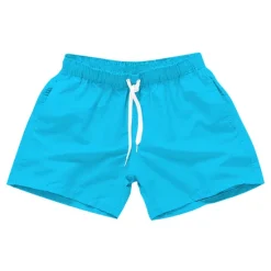 Discount OUKU Men's Board Shorts Swim Shorts Swim Trunks Drawstring with Pockets Solid Colored Waterproof UV Sun Protection Swimming Pool Hawaiian Casual / Sporty Black White Micro-elastic