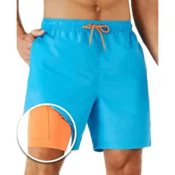 Outlet OUKU Men's Board Shorts Swim Shorts Swim Trunks Shorts With Compression Liner Plain Comfort Breathable Holiday Going out Swimming Pool Hawaiian Boho Black Pink