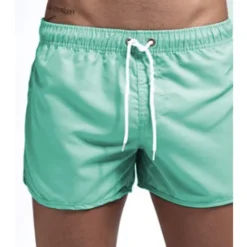 Sale OUKU Men's Board Shorts Swim Shorts Swim Trunks Elastic Waist Solid Color Quick Dry Short Daily Gym Bathing Chic & Modern Casual / Sporty Black White Micro-elastic