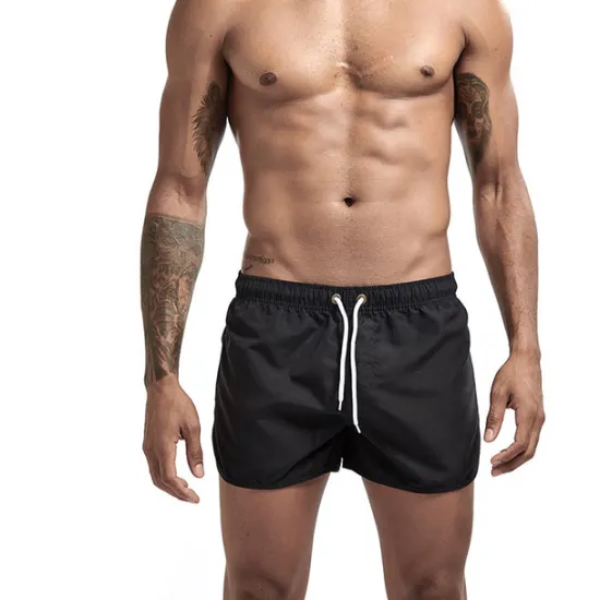 Sale OUKU Men's Board Shorts Swim Shorts Swim Trunks Elastic Waist Solid Color Quick Dry Short Daily Gym Bathing Chic & Modern Casual / Sporty Black White Micro-elastic