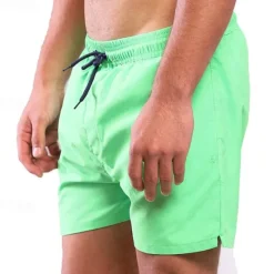 Discount OUKU Men's Board Shorts Swim Shorts Swim Trunks Shorts Drawstring Elastic Waist Plain Comfort Quick Dry Short Holiday Beach Weekend Fashion Casual White Pink Micro-elastic
