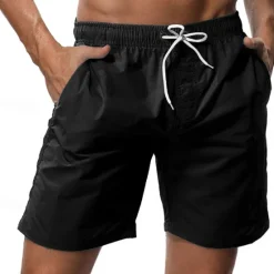 Discount OUKU Men's Board Shorts Swim Shorts Swim Trunks Shorts Pocket with Mesh lining Plain Comfort Breathable Holiday Going out Hawaiian Boho Gray Green Black