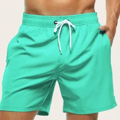 Discount OUKU Men's Board Shorts Swim Shorts Swim Trunks Shorts Pocket with Mesh lining Plain Comfort Breathable Holiday Going out Hawaiian Boho Gray Green Black