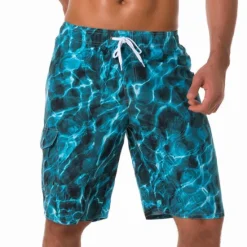 Online OUKU Men's Board Shorts Swim Shorts Swim Trunks Summer Shorts Bermuda shorts Drawstring with Mesh lining Elastic Waist 3D Print Ocean Breathable Quick Dry Knee Length Casual Daily Beach Fashion Streetwear