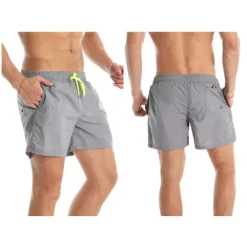 Best OUKU Men's Board Shorts Swim Shorts Swim Trunks Summer Shorts Beach Shorts Drawstring Elastic Waist Plain Quick Dry Short Daily Holiday Hawaiian Boho Black Yellow Micro-elastic