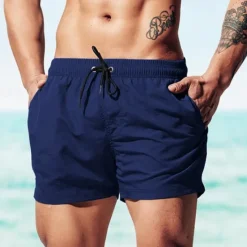 Best OUKU Men's Board Shorts Swim Shorts Swim Trunks Drawstring Elastic Waist Plain Comfort Quick Dry Short Holiday Beach Weekend Fashion Casual Watermelon Red Grass Green Micro-elastic