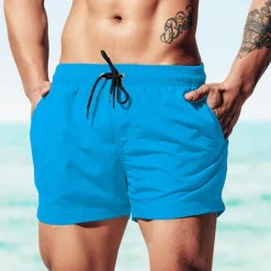 Best OUKU Men's Board Shorts Swim Shorts Swim Trunks Drawstring Elastic Waist Plain Comfort Quick Dry Short Holiday Beach Weekend Fashion Casual Watermelon Red Grass Green Micro-elastic