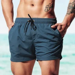 Best OUKU Men's Board Shorts Swim Shorts Swim Trunks Drawstring Elastic Waist Plain Comfort Quick Dry Short Holiday Beach Weekend Fashion Casual Watermelon Red Grass Green Micro-elastic
