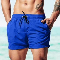 Best OUKU Men's Board Shorts Swim Shorts Swim Trunks Drawstring Elastic Waist Plain Comfort Quick Dry Short Holiday Beach Weekend Fashion Casual Watermelon Red Grass Green Micro-elastic