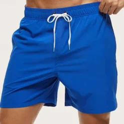 Discount OUKU Men's Board Shorts Swim Shorts Swim Trunks Beach Shorts Drawstring with Mesh lining Elastic Waist Plain Breathable Soft Short Casual Daily Holiday Streetwear Hawaiian Black Green Black Micro-elastic