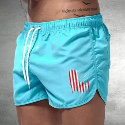 Best OUKU Men's Board Shorts Swim Shorts Swim Trunks Drawstring Elastic Waist National Flag Comfort Quick Dry Short Holiday Beach Weekend Fashion Casual Black Yellow Micro-elastic