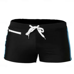 Hot OUKU Men's Board Shorts Swim Shorts Swim Trunks Patchwork Drawstring Elastic Waist Color Block Comfort Quick Dry Short Holiday Beach Weekend Fashion Casual Red Micro-elastic Black