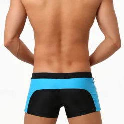 Hot OUKU Men's Board Shorts Swim Shorts Swim Trunks Patchwork Drawstring Elastic Waist Color Block Comfort Quick Dry Short Holiday Beach Weekend Fashion Casual Red Micro-elastic Black