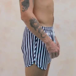 Outlet OUKU Men's Board Shorts Swim Shorts Swim Trunks Shorts Drawstring Elastic Waist Striped Comfort Quick Dry Short Daily Holiday Swimming Pool Fashion Casual Yellow Pink Micro-elastic
