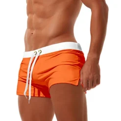 New OUKU Men's Board Shorts Swim Shorts Swim Trunks Solid Color Drawstring with Mesh lining Split Athletic Beach Chic & Modern Casual / Sporty Grass Green Black