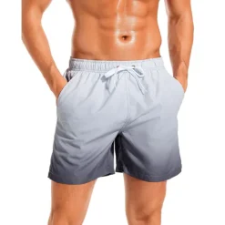 Discount OUKU Men's Board Shorts Swim Shorts Swim Trunks Drawstring with Mesh lining Elastic Waist Gradient Quick Dry Short Casual Daily Holiday Hawaiian Boho Black Pink Micro-elastic