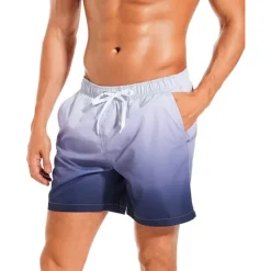 Discount OUKU Men's Board Shorts Swim Shorts Swim Trunks Drawstring with Mesh lining Elastic Waist Gradient Quick Dry Short Casual Daily Holiday Hawaiian Boho Black Pink Micro-elastic