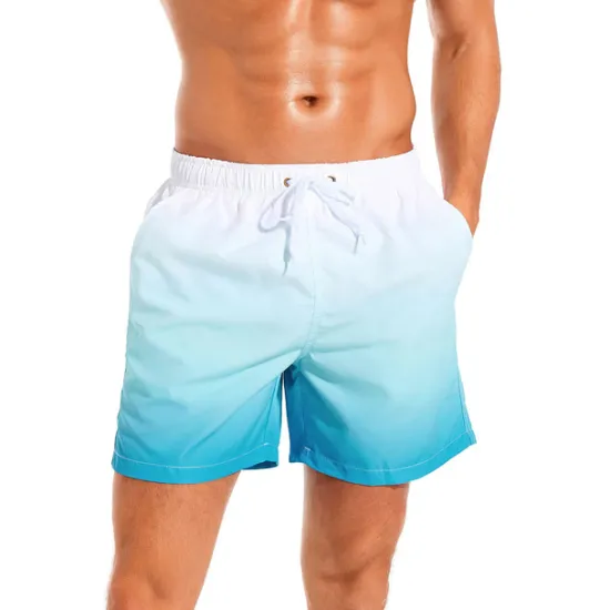 Discount OUKU Men's Board Shorts Swim Shorts Swim Trunks Drawstring with Mesh lining Elastic Waist Gradient Quick Dry Short Casual Daily Holiday Hawaiian Boho Black Pink Micro-elastic