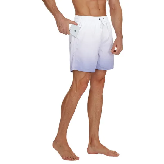 Discount OUKU Men's Board Shorts Swim Shorts Swim Trunks Drawstring with Mesh lining Elastic Waist Gradient Quick Dry Short Casual Daily Holiday Hawaiian Boho Black Pink Micro-elastic
