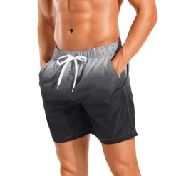 Discount OUKU Men's Board Shorts Swim Shorts Swim Trunks Drawstring with Mesh lining Elastic Waist Gradient Quick Dry Short Casual Daily Holiday Hawaiian Boho Black Pink Micro-elastic