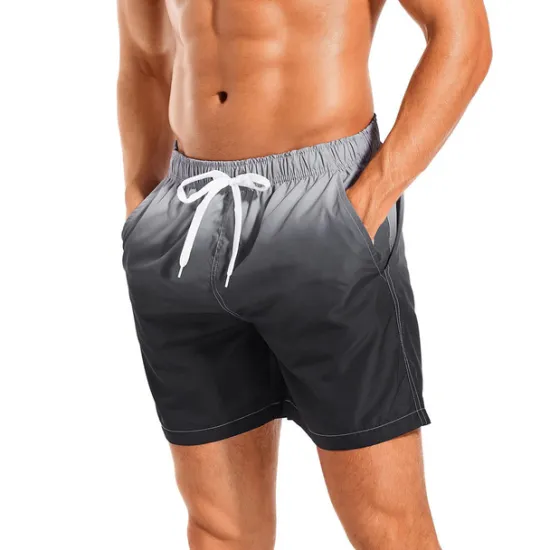 Discount OUKU Men's Board Shorts Swim Shorts Swim Trunks Drawstring with Mesh lining Elastic Waist Gradient Quick Dry Short Casual Daily Holiday Hawaiian Boho Black Pink Micro-elastic