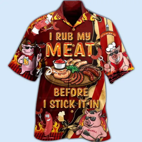 Hot OUKU Men's Boardmasters Music Notes Shirt Summer Hawaiian Shirt Button Up Shirt Short Sleeve Sports Fashion Streetwear Casual Hawaiian Holiday Summer Spring Cuban Collar Print Button-Down Wine Apricot