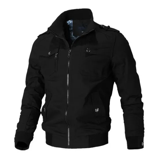 Hot OUKU Men's Bomber Jacket Military Tactical Jacket Outdoor Windproof Ventilation Breathable Multi-Pockets Spring Autumn Jacket Raincoat Hunting Military Training Black Red Blue