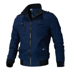 Hot OUKU Men's Bomber Jacket Military Tactical Jacket Outdoor Windproof Ventilation Breathable Multi-Pockets Spring Autumn Jacket Raincoat Hunting Military Training Black Red Blue