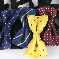 OUKU Men's Bow Tie Business Modern Contemporary Polka Dot Pattern Wedding Party Daily Wear