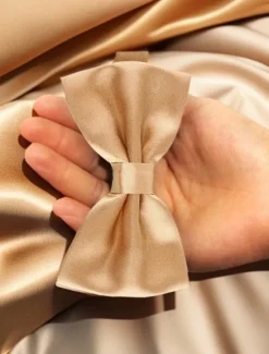 Discount OUKU Men's Bow Tie Modern Contemporary Office / Business Traditional / Classic Bow Solid / Plain Color Formal Evening Date Quinceañera & Sweet Sixteen Apricot