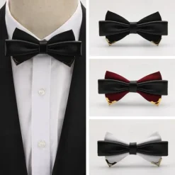 Hot OUKU Men's Bow Tie Modern Contemporary Solid / Plain Color Wedding Party Daily Wear