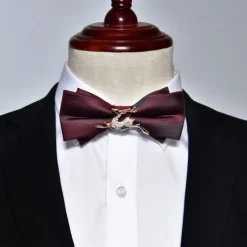 Outlet OUKU Men's Bow Tie Neckties Bowtie Pre-Tied Adjustable Bow Plain Wedding Birthday Party
