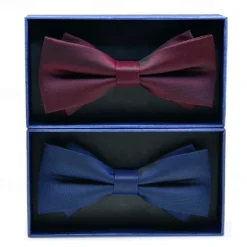 Outlet OUKU Men's Bow Tie Neckties Bowtie Pre-Tied Adjustable Bow Plain Wedding Birthday Party